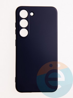 Накладка Silicone Cover (без логотипа, с защитой камеры) для Samsung Galaxy S23 синяя - фото 61033