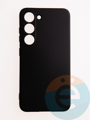 Накладка Silicone Cover (без логотипа, с защитой камеры) для Samsung Galaxy S23 черная - фото 61038