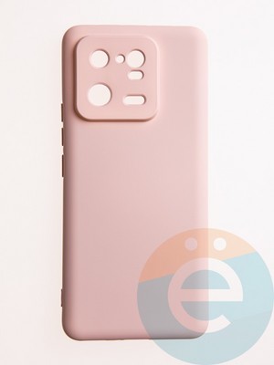 Накладка Silicone Cover (без логотипа, с защитой камеры) для Xiaomi Mi 13 Pro пудровая - фото 61047