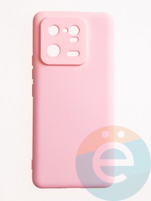 Накладка Silicone Cover (без логотипа, с защитой камеры) для Xiaomi Mi 13 Pro розовая - фото 61048