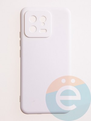 Накладка Silicone Cover (без логотипа, с защитой камеры) для Xiaomi Mi 13 молочная - фото 61059