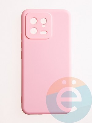 Накладка Silicone Cover (без логотипа, с защитой камеры) для Xiaomi Mi 13 розовая - фото 61063