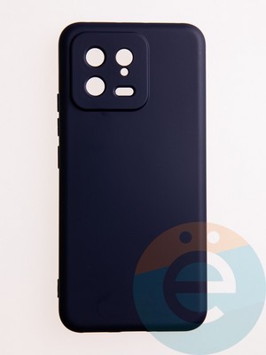 Накладка Silicone Cover (без логотипа, с защитой камеры) для Xiaomi Mi 13 синяя - фото 61064