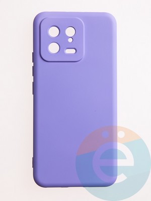 Накладка Silicone Cover (без логотипа, с защитой камеры) для Xiaomi Mi 13 сиреневая - фото 61065