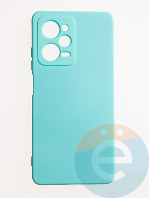 Накладка Silicone Cover (без логотипа, с защитой камеры) для Xiaomi Redmi Note 12 pro/Poco X5 Pro бирюзовая - фото 61067