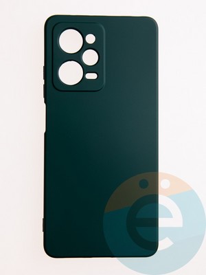 Накладка Silicone Cover (без логотипа, с защитой камеры) для Xiaomi Redmi Note 12 pro/Poco X5 Pro зеленая - фото 61069