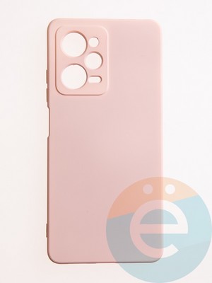 Накладка Silicone Cover (без логотипа, с защитой камеры) для Xiaomi Redmi Note 12 pro/Poco X5 Pro пудровая - фото 61072