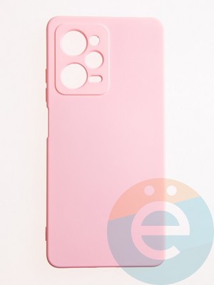 Накладка Silicone Cover (без логотипа, с защитой камеры) для Xiaomi Redmi Note 12 pro/Poco X5 Pro розовая - фото 61074