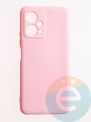 Накладка Silicone Cover (без логотипа, с защитой камеры) для Xiaomi Redmi Note 12/Poco X5 розовая - фото 61092