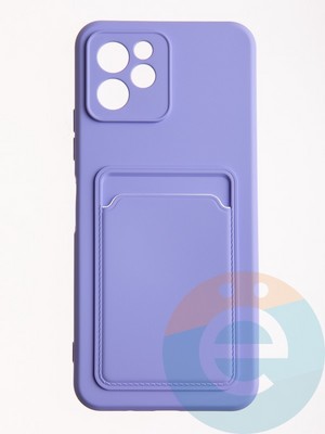 Накладка Soft touch с кармашком для Huawei Nova Y61 сиреневая - фото 61522