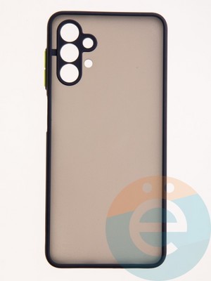 Накладка пластиковая с силиконовой окантовкой с защищенной камерой для Samsung Galaxy A04S синяя - фото 61602