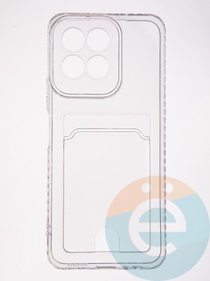 Накладка силиконовая с кардхолдером для Huawei Nova 10 прозрачная - фото 61624