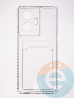 Накладка силиконовая с кардхолдером для Realme 10 Pro Plus прозрачная - фото 61630