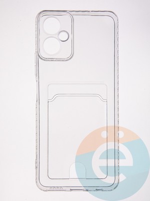 Накладка силиконовая с кардхолдером для Tecno Camon 19 Neo прозрачная - фото 61636