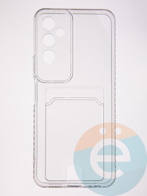 Накладка силиконовая с кардхолдером для Tecno Pova 4 прозрачная - фото 61639