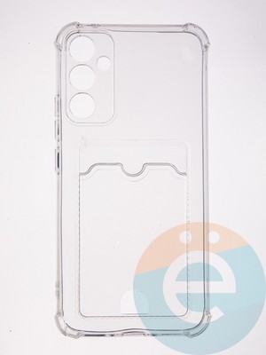 Накладка силиконовая с кардхолдером и усиленными углами для Samsung Galaxy A34 прозрачная - фото 61722