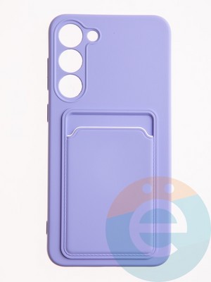 Накладка Soft touch с кармашком для Samsung Galaxy S23 Plus сиреневая - фото 61757
