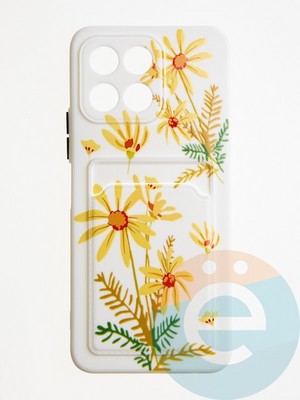Накладка силиконовая Summer с кардхолдером для Huawei Honor X6 бежевая - фото 62008
