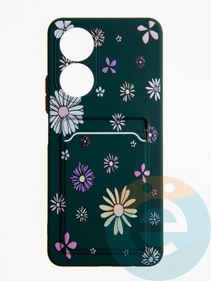 Накладка силиконовая Summer с кардхолдером для Huawei Honor X7 зеленая - фото 62029