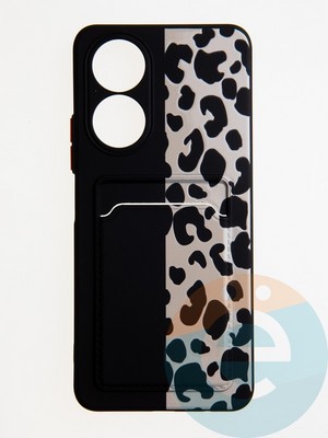 Накладка силиконовая Summer с кардхолдером для Huawei Honor X7 черная - фото 62041