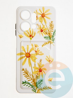 Накладка силиконовая Summer с кардхолдером для Huawei Honor X7A бежевая - фото 62044