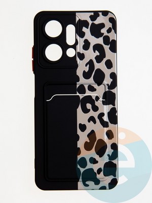 Накладка силиконовая Summer с кардхолдером для Huawei Honor X7A черная - фото 62059