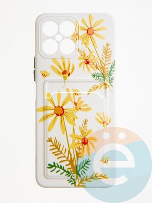 Накладка силиконовая Summer с кардхолдером для Huawei Honor X8 2022 бежевая - фото 62062