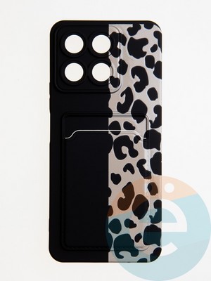 Накладка силиконовая Summer с кардхолдером для Huawei Honor X8A черная - фото 62095