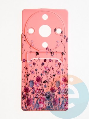 Накладка силиконовая Summer с кардхолдером для Huawei Honor X9A розовая - фото 62104