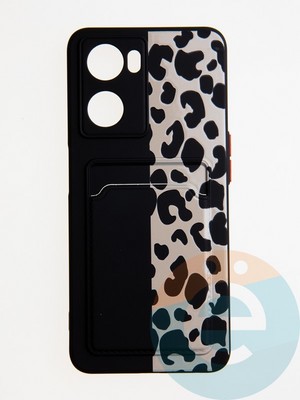 Накладка силиконовая Summer с кардхолдером для Oppo A57S черная - фото 62166