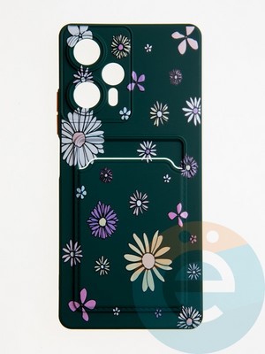 Накладка силиконовая Summer с кардхолдером для Poco F5 зеленая - фото 62172