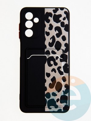 Накладка силиконовая Summer с кардхолдером для Samsung Galaxy A04S черная - фото 62202