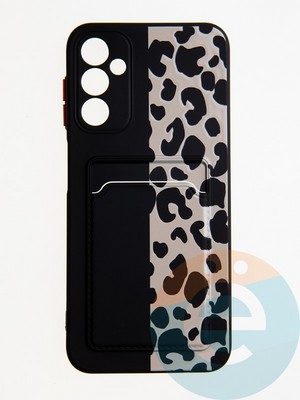 Накладка силиконовая Summer с кардхолдером для Samsung Galaxy A14 черная - фото 62220