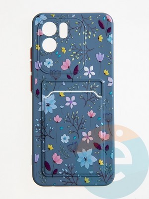 Накладка силиконовая Summer с кардхолдером для Xiaomi Redmi A1/A2 синяя - фото 62292