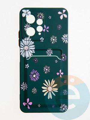 Накладка силиконовая Summer с кардхолдером для Xiaomi Redmi Note 12 4G зеленая - фото 62304