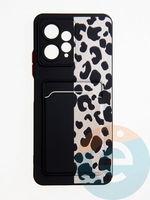 Накладка силиконовая Summer с кардхолдером для Xiaomi Redmi Note 12 4G черная - фото 62316