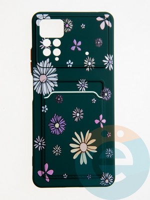 Накладка силиконовая Summer с кардхолдером для Xiaomi Redmi Note 12 Pro 4G зеленая - фото 62322