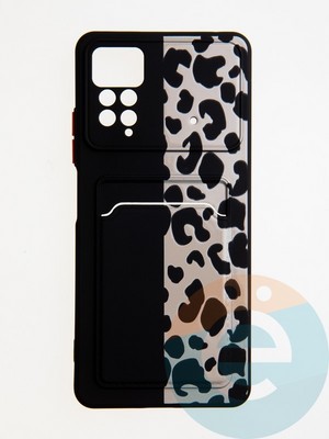 Накладка силиконовая Summer с кардхолдером для Xiaomi Redmi Note 12 Pro 4G черная - фото 62334