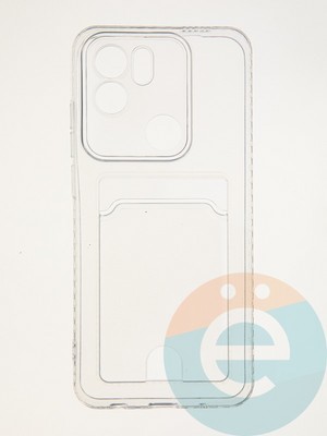 Накладка силиконовая с кардхолдером для Poco C51 прозрачная - фото 62340