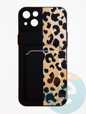 Накладка силиконовая Summer с кардхолдером для Apple iPhone 15 Ultra черная - фото 62564