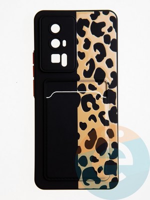 Накладка силиконовая Summer с кардхолдером для Poco F5 Pro черная - фото 62584