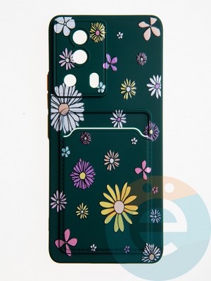 Накладка силиконовая Summer с кардхолдером для Xiaomi Mi 13 Lite зеленая - фото 62586