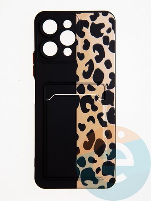 Накладка силиконовая Summer с кардхолдером для Xiaomi Redmi 12 черная - фото 62603