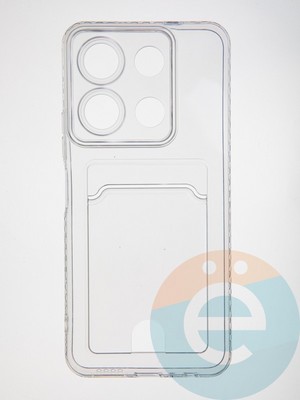 Накладка силиконовая с кардхолдером для Infinix Note 30i прозрачная - фото 62666