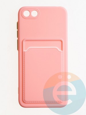 Накладка силиконовая Winter с кардхолдером для Huawei Y5 2018/Honor 7A розовая - фото 62739