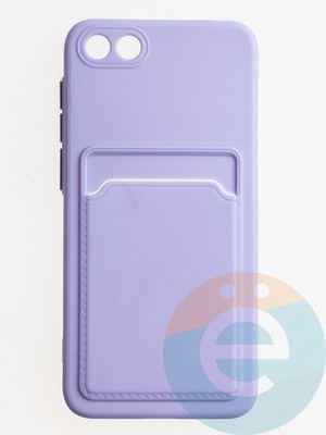 Накладка силиконовая Winter с кардхолдером для Huawei Y5 2018/Honor 7A сиреневая - фото 62745