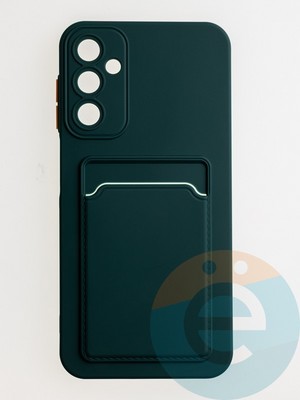 Накладка силиконовая Winter с кардхолдером для Samsung Galaxy A24 зеленая - фото 62772