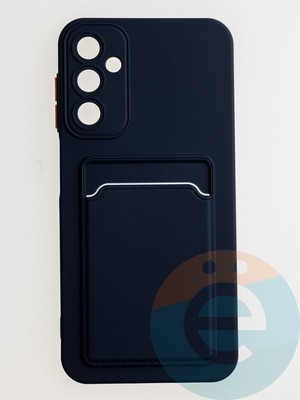 Накладка силиконовая Winter с кардхолдером для Samsung Galaxy A24 синяя - фото 62777