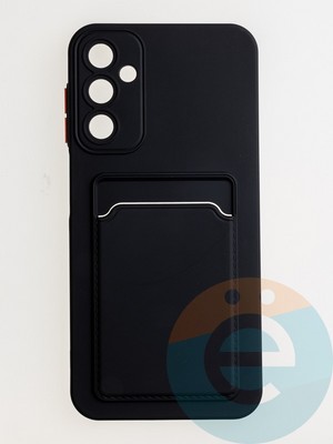 Накладка силиконовая Winter с кардхолдером для Samsung Galaxy A24 черная - фото 62781