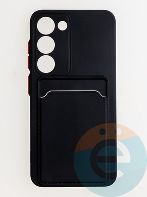 Накладка силиконовая Winter с кардхолдером для Samsung Galaxy S23 черная - фото 62826